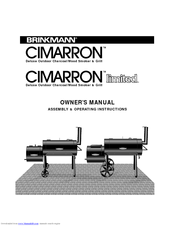Brinkmann Cimarron Outdoor Charcoal/Wood Smoker & Grill Owner's Manual