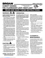 Broan QTXE110SFLT Instruction Manual