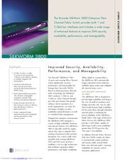 Brocade Communications Systems SilkWorm 3800 Brochure & Specs