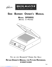 Broil King DPSBSS Owner's Manual