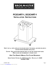 Broil King PC2CART-1 Installation Instructions Manual