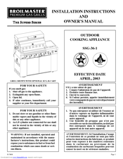 Broil King SSG-36-1 Installation Instructions And Owner's Manual