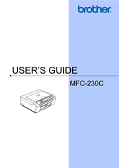 Brother MFC 230C - Color Inkjet - All-in-One User Manual