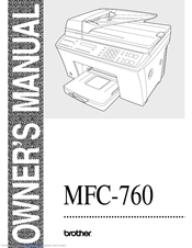 Brother MFC-760 Owner's Manual