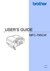 Brother MFC 795CW - Color Inkjet - All-in-One User Manual