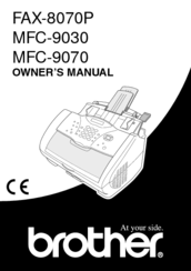 Brother 8070P - FAX B/W Laser Owner's Manual