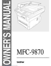 Brother MFC-9870 Owner's Manual