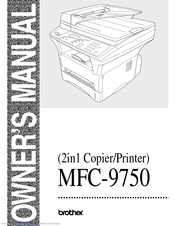 Brother MFC-9750 Owner's Manual