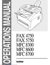 Brother FAX 5750 Operation Manual