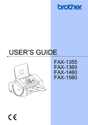 Brother FAX-1360-US - IntelliFAX 1360 B/W Inkjet User Manual
