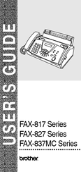 Brother FAX-827 Series User Manual