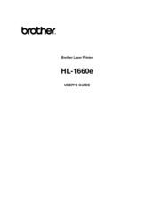 Brother 9500 - HL 1660EN B/W Laser Printer User Manual