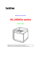 Brother HL-2400CEN User Manual