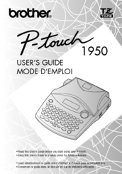 Brother P-touch 1950 Manuals | ManualsLib