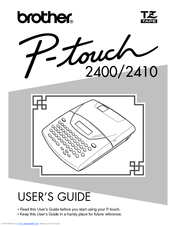Brother P-Touch 2400 User Manual