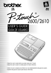 Brother P-touch 2600, 2610 User Manual