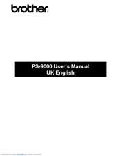 Brother PS-9000 User Manual