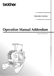 Brother ADDENDUM 884-T07 Operating Manual Addendum