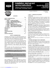 Bryant DURAPAC PLUS 551B Installation, Start-Up And Service Instructions Manual