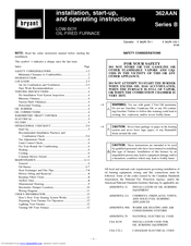 Bryant 362AAN Installation, Start-Up, And Operating Instructions Manual
