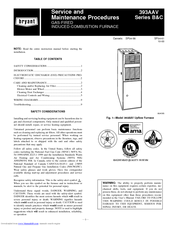Bryant GAS-FIRED INDUCED-COMBUSTION FURNACE 393AAV Service And Maintenance Procedures Manual