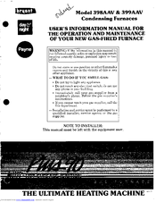 Bryant 398AAV User's Information Manual