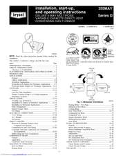 Bryant CONDENSING GAS FURNACE 355MAV Manuals | ManualsLib