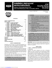 Bryant DURAPAC 579F Installation, Start-Up And Service Instructions Manual