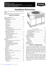 Bryant PREFERRED 607C--A Series Installation Instructions Manual