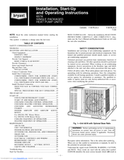 Bryant 657A042 Installation, Start-Up, And Operating Instructions Manual