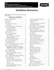 Bryant 581J Installation Instructions Manual