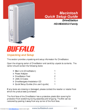 Buffalo DRIVE STATION HD-HBXXXU2 Quick Setup Manual