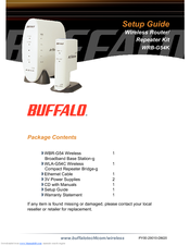 Buffalo AirStation G54 WLA-G54C Setup Manual