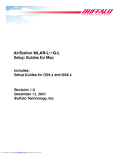 Buffalo AirStation WLAR-L11G-L Setup Manual