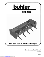 Buhler Box Scraper FK351 Operator's & Parts Manual