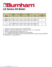 Burnham LE-1 Specification Sheet