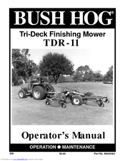 Bush Hog TDR-11 Operator's Manual
