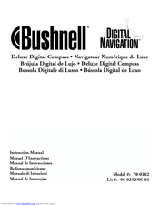 Bushnell DIGITAL NAVIGATION 70-0102 Instruction Manual