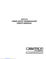 Cabletron Systems FOT-F3 User Manual