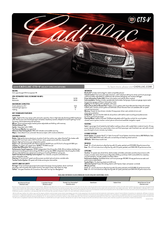Cadillac CTS-V 2009 Specification Sheet