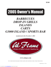 Cal Flame C705L/R Owner's Manual