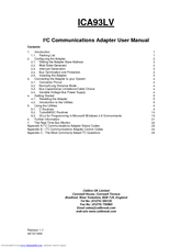 Calibre IC Communication Adapter ICA93LV User Manual