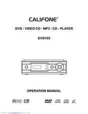 Califone DVD-105 Operation Manual