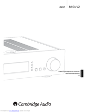 Cambridge Audio Azur 840A V2 User Manual