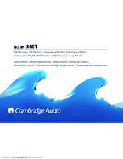 Cambridge Audio Azur 340T User Manual