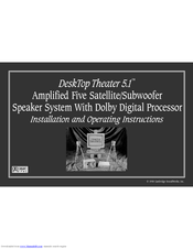 Cambridge SoundWorks The Surround 5.1 Installation And Operating Instructions Manual