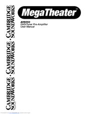 Cambridge SoundWorks MegaTheater AVS550 User Manual