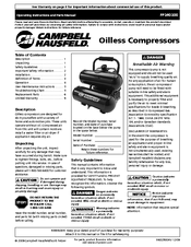 Campbell Hausfeld FP260200 Operating Instructions And Parts Manual
