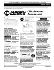 Campbell Hausfeld HX5101 Operating Instructions Manual