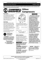 Campbell Hausfeld FP202801 Operating Instructions And Parts List Manual